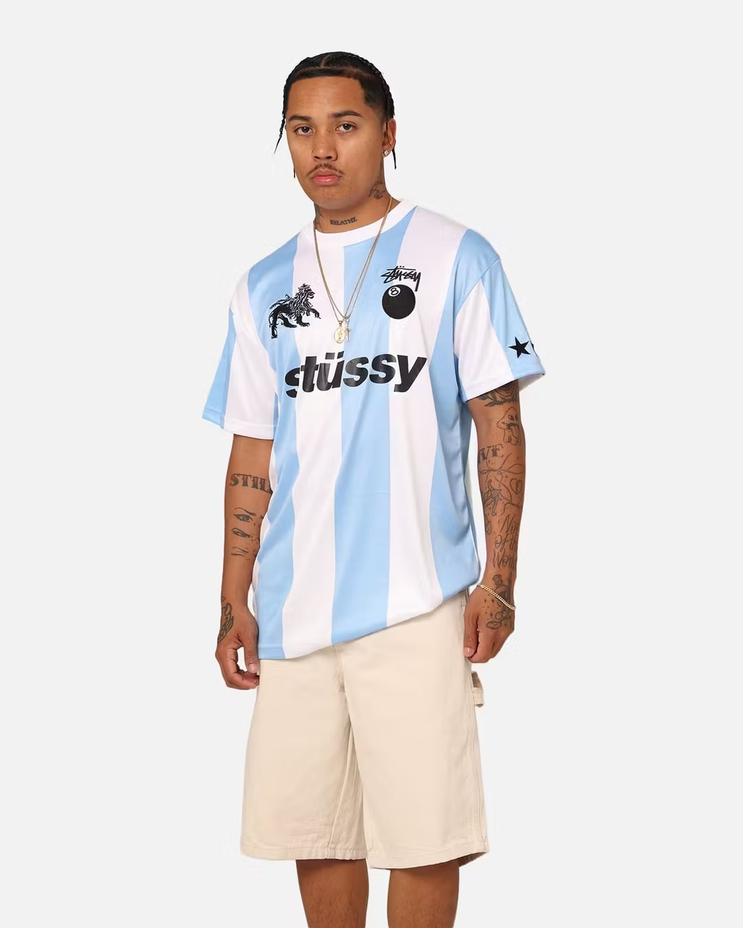 Stussy football discount shirt